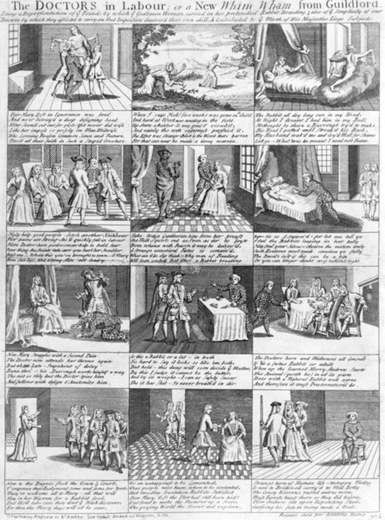 Detail of The Doctors in Labour,or a New Whim Wham from Guildford, 1726 by English School