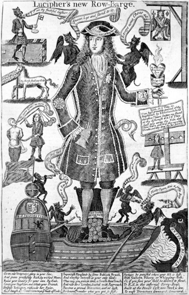 Detail of Lucipher's New Row-Barge, c.1721 by English School
