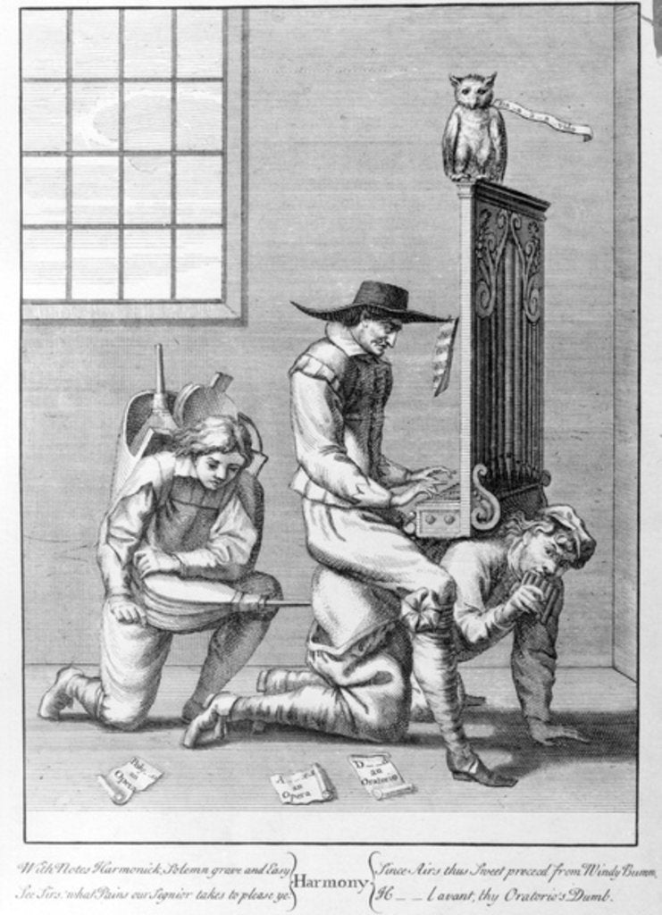 Detail of Harmony, 1735 by English School