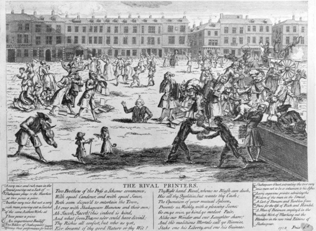 Detail of The Rival Printers, 1734 by English School