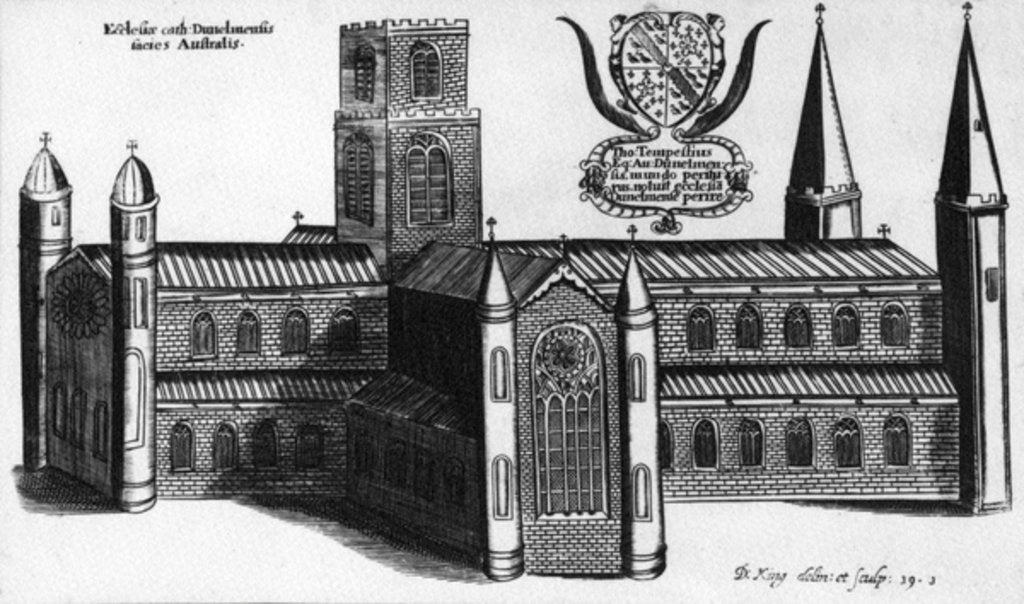 Detail of The Southern Exterior of Durham Cathedral,1660 by English School