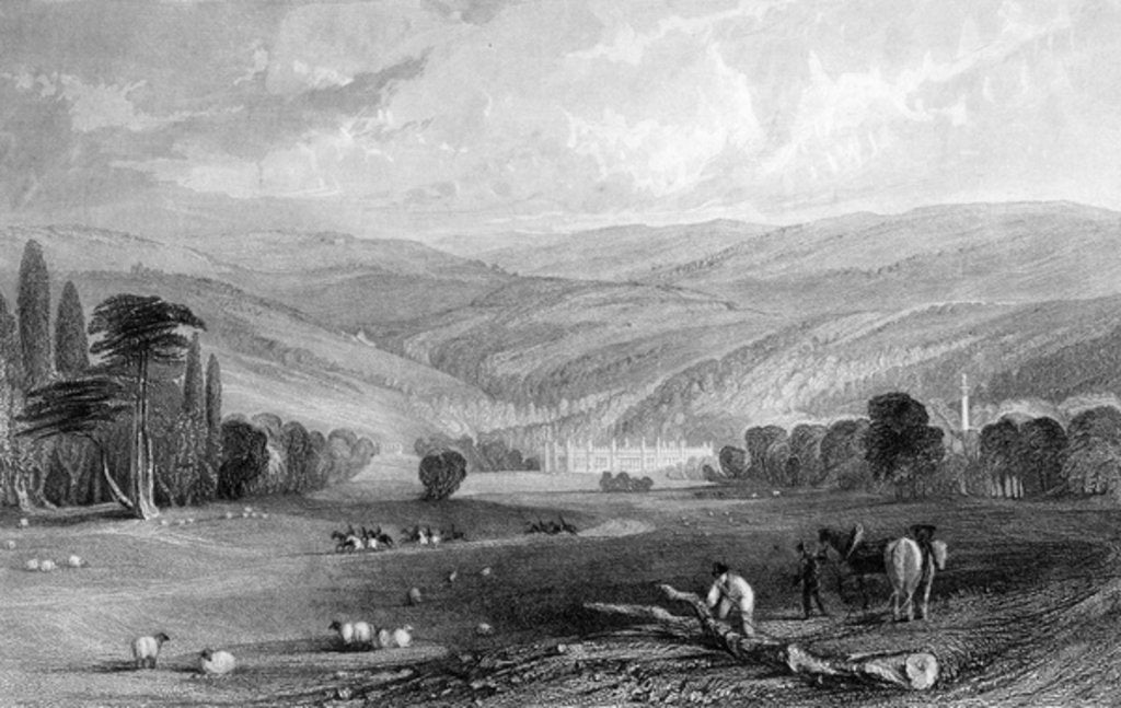 Detail of Gibside, County of Durham,1835 by Thomas Allom