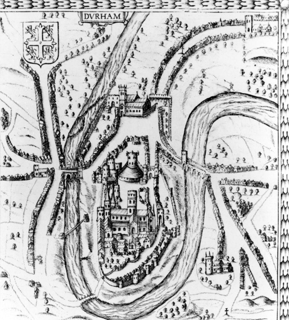 Detail of Map of the City of Durham, c.1662 by John Speed