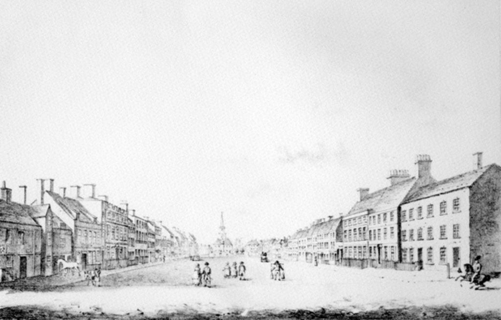 Detail of View of the Principal Street of Stockton in the County of Durham, 1796 by English School