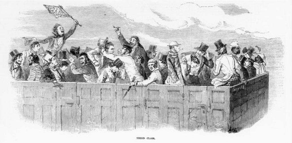 Detail of Epson Races 1847: The Railway - Third Class by English School