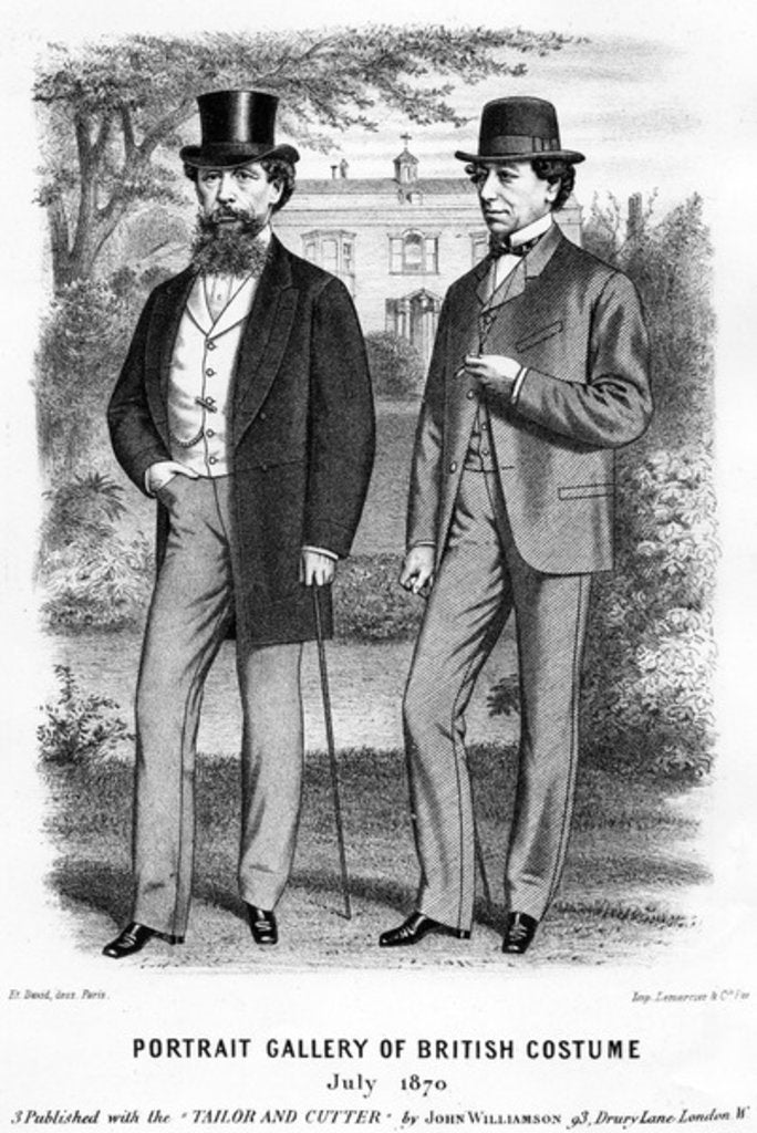 Detail of Charles Dickens and Benjamin Disraeli, 1870 by Anonymous
