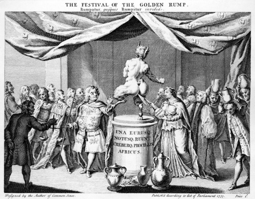 Detail of Festival of the Golden Rump, 1737 by English School