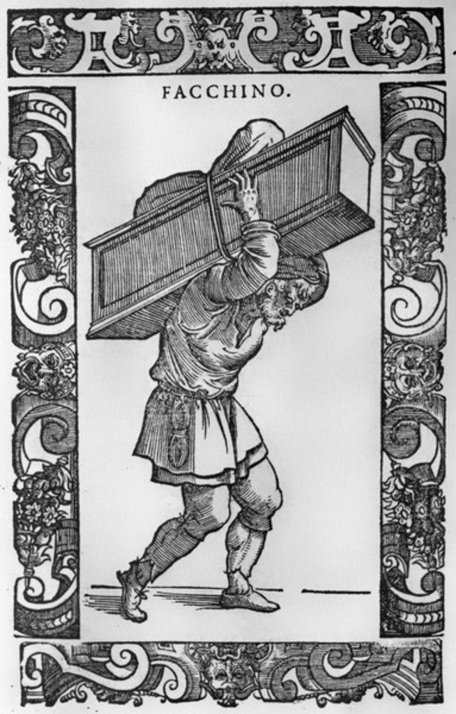 Detail of The Porter 'Il Facchino' by Cesare Vecellio