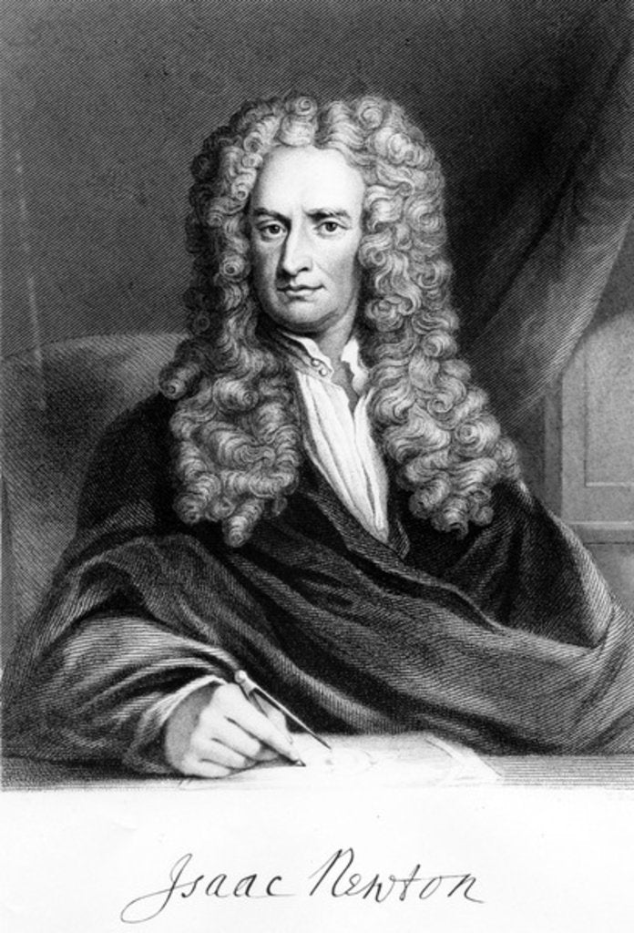 Detail of Isaac Newton by Samuel Freeman