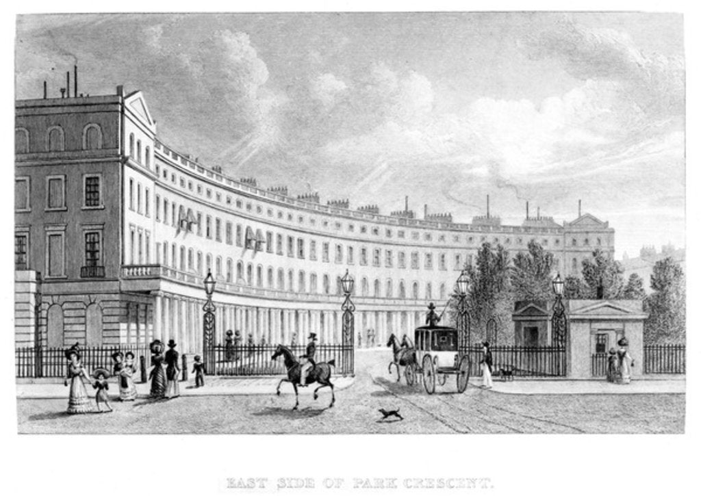 Detail of East Side of Park Crescent, 1830 by English School