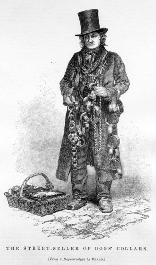 Detail of The Street Seller of Dogs' Collars, c.1840 by English School