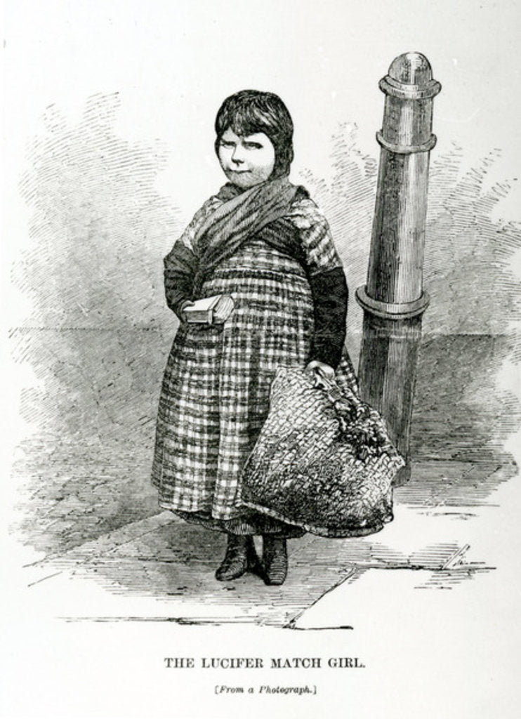 Detail of The Lucifer Match Girl, c.1840 by English School