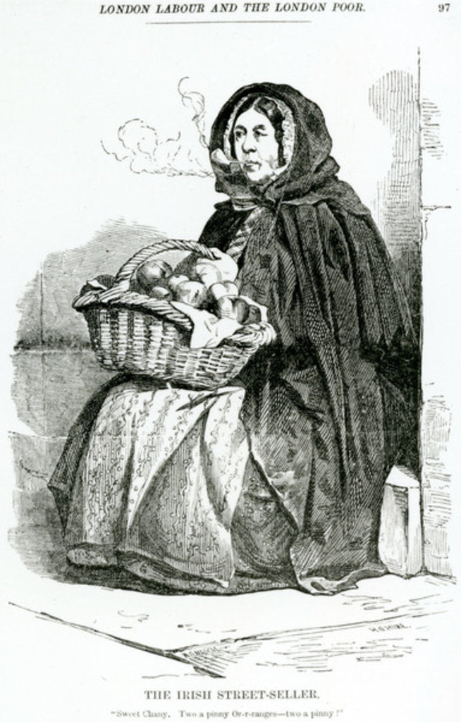 Detail of The Irish Street Seller, c.1840 by English School