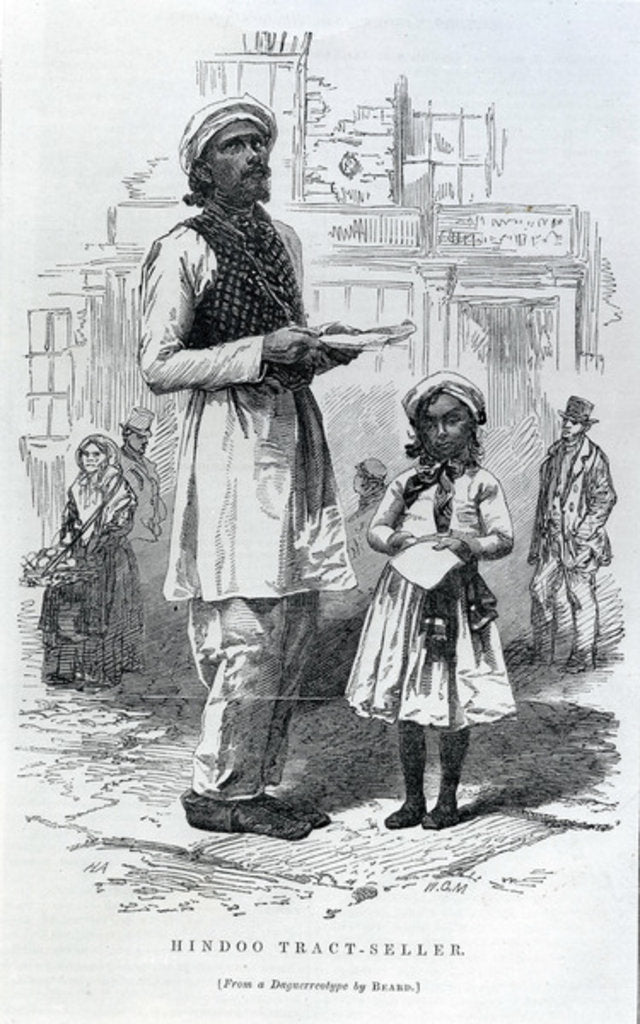 Detail of Hindoo Tract-Seller by English School