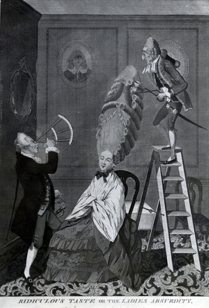 Detail of Ridiculous Taste, or The Ladies Absurdity, c.1776 by Matthew or Matthias Darly