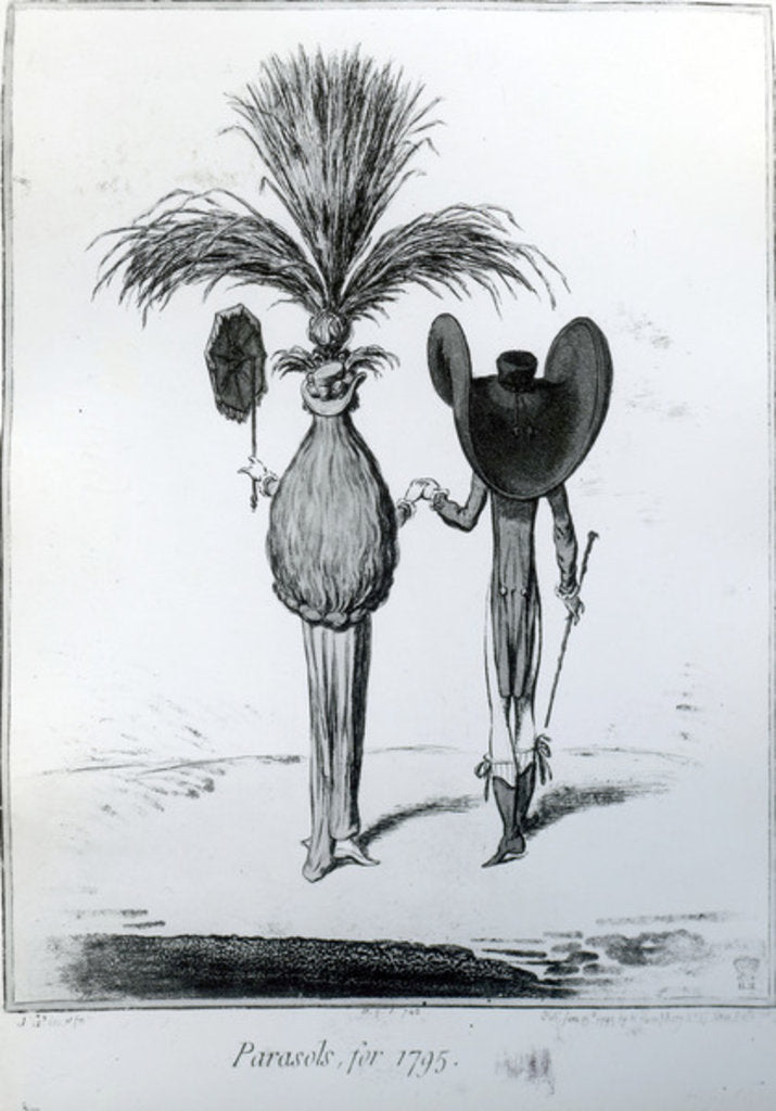 Detail of Parasols, for 1795 by James Gillray