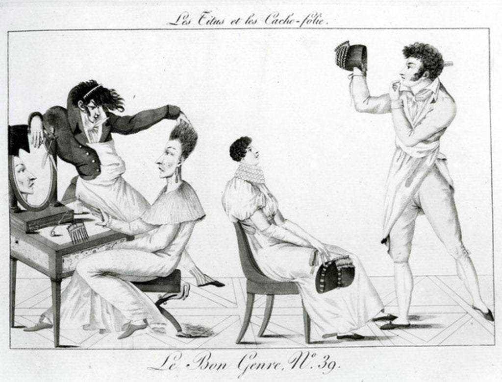 Detail of Le Bon Genre - Les Titus et les caches-folie, 1812 by French School