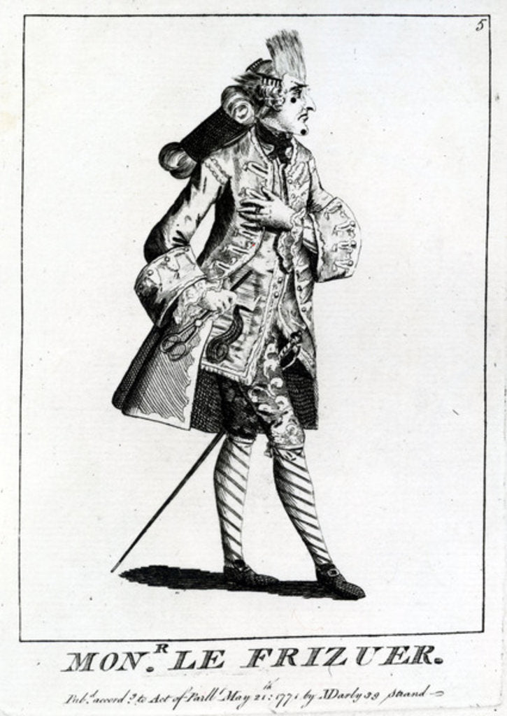 Detail of Mons. Le Frizuer, 1771 by English School