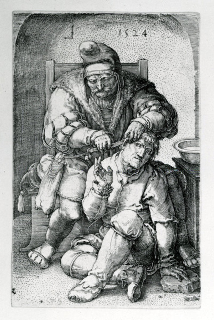 Detail of The Surgeon, 1524 by Lucas van Leyden