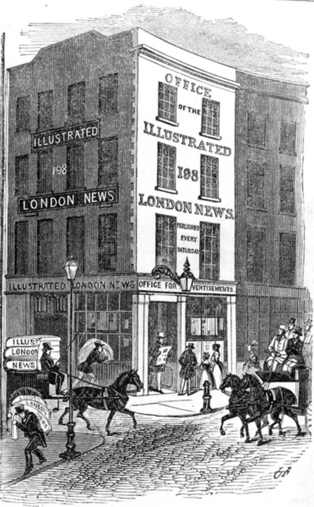 Detail of Office of the Illustrated London News, 1842 by English School