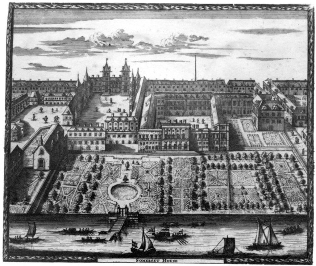 Detail of Somerset House, 1690 by English School