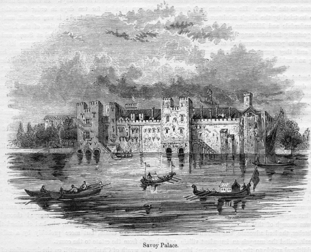 Detail of Savoy Palace, 1661 by English School