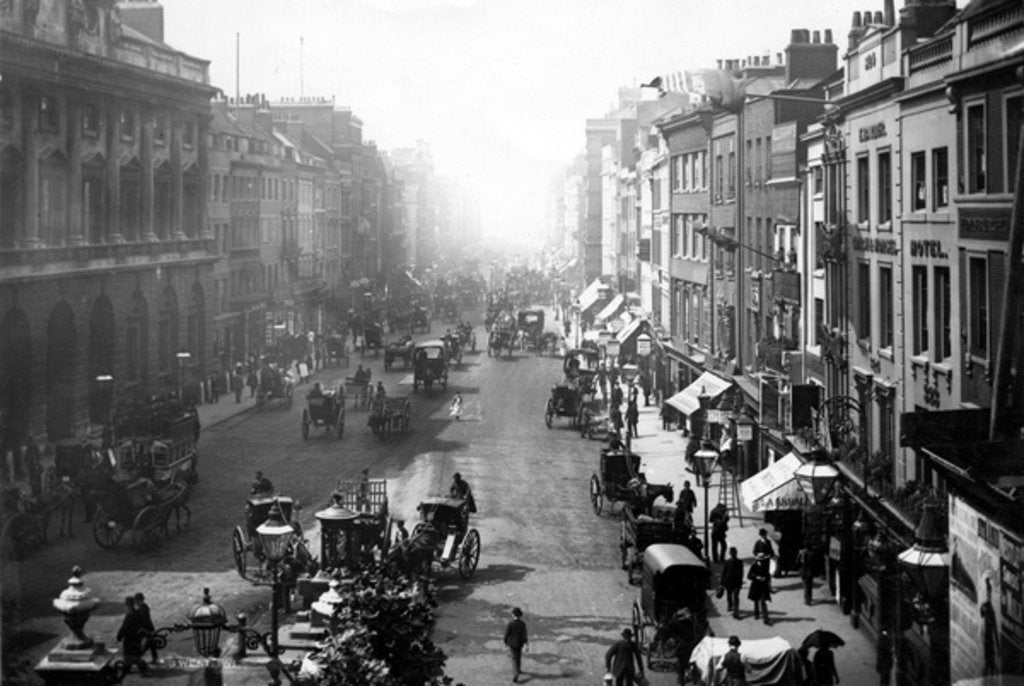 Detail of Looking West down the Strand, c.1890 by English Photographer