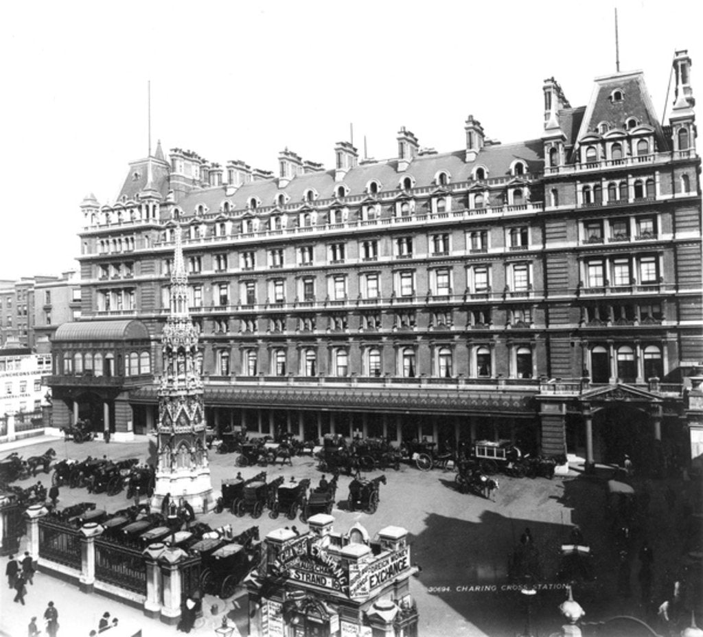 Detail of Charing Cross Station Hotel, c.1890 by English Photographer