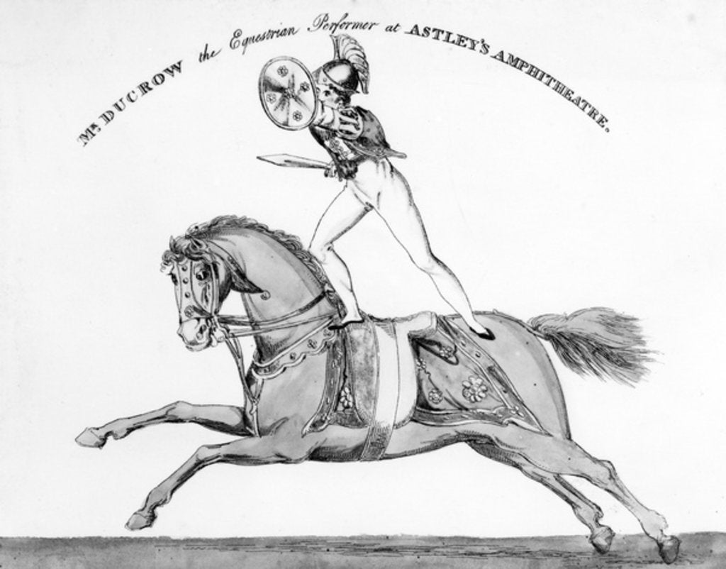Detail of Mr Ducrow the Equestrian Performer at Astley's Amphitheatre, circa 1840 by English School