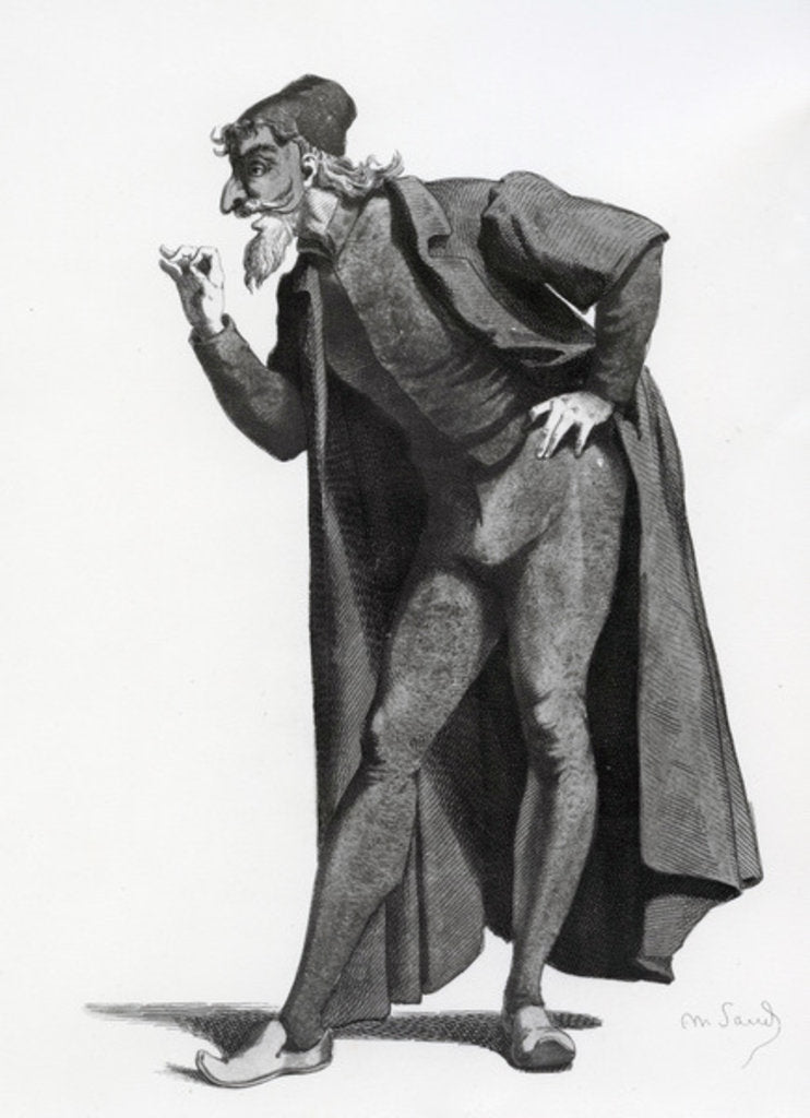 Detail of Illustration from 'Masques et Buffons', 1862 by Maurice Sand