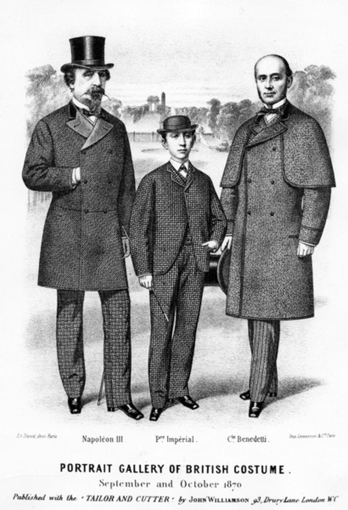 Detail of Portrait Gallery of British Costume, published with the 'Tailor and Cutter' by John Williamson, 1870 by English School