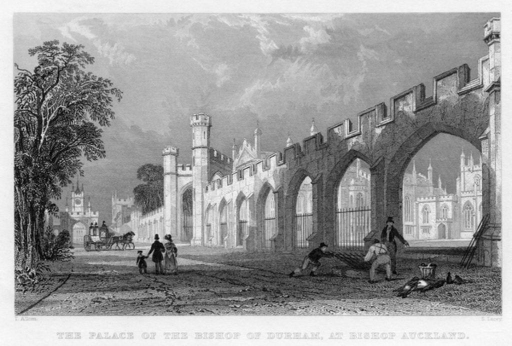 Detail of The Palace of the Bishop of Durham, at Bishop Auckland, , 1833 by English School