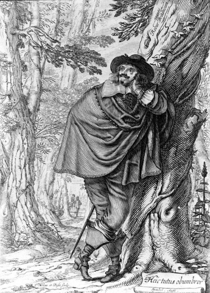 Detail of Portrait of James Howel, by Abraham Bosse et Claude Mellan, 1641 by French School