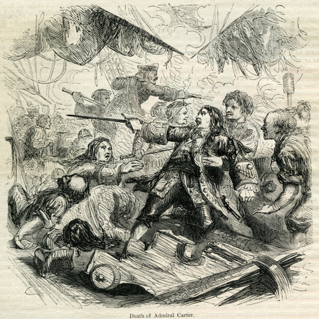 Detail of Death of Admiral Carter, 1692 by English School