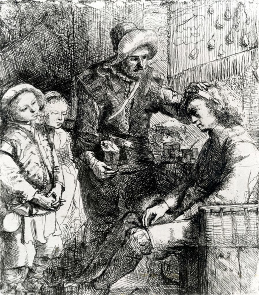 Detail of Doctor and Patient, 1651 by Constantin Daniel van Renesse