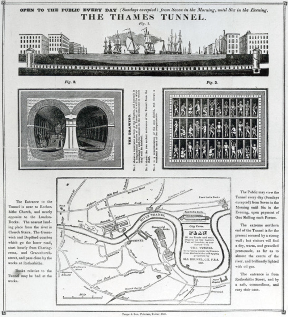 Detail of The Thames Tunnel by English School