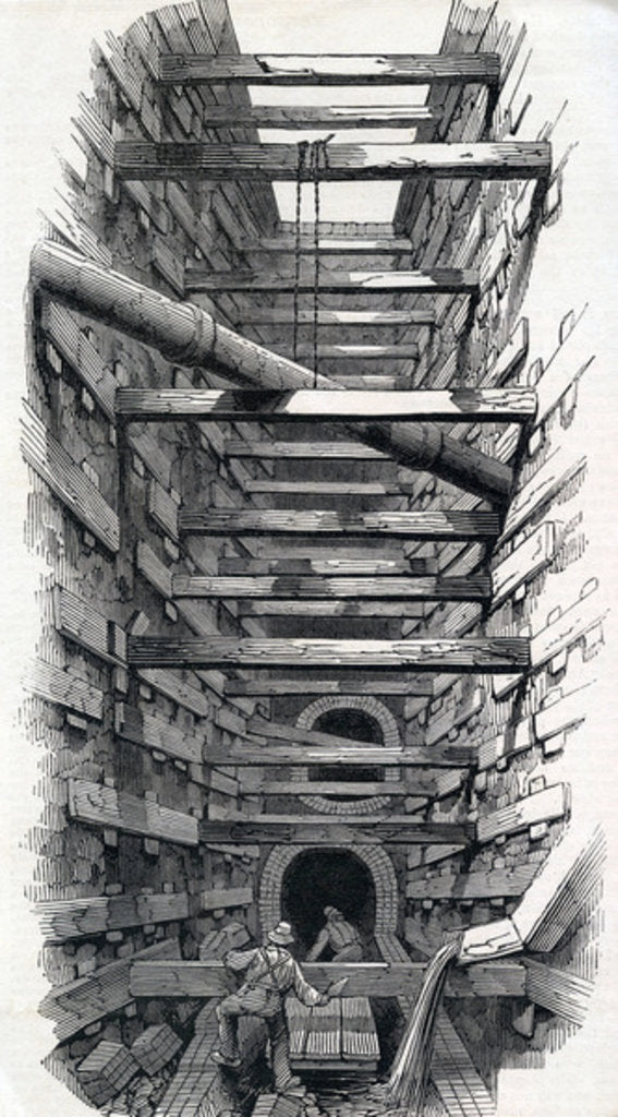 Detail of The Fleet Street sewer by English School