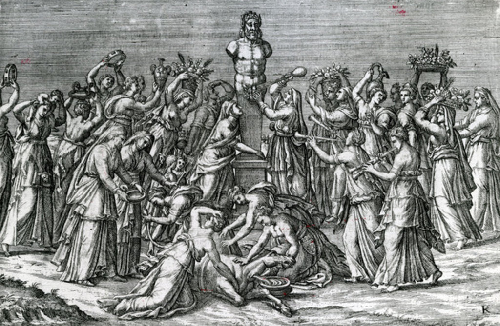 Detail of Eight Women Sacrificing to Priapus, 16th Century by Lambert Lombard