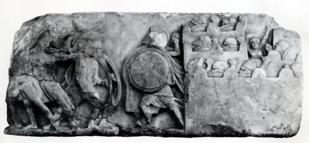 Detail of Section of the Frieze of The Nereid Monument at Xanthus, circa 4th Century BC by Greek school