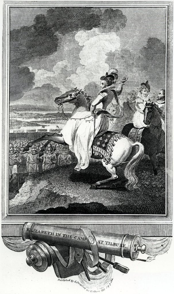 Detail of Queen Elizabeth in the Camp at Tilbury, 1811 by English School