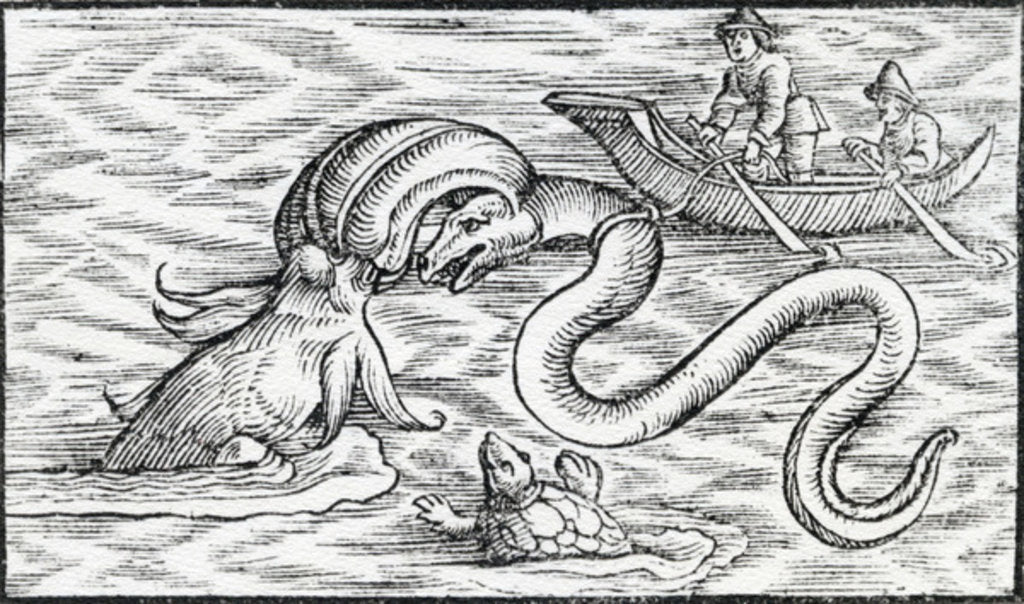 Detail of Sea monsters, 1511 by Spanish School