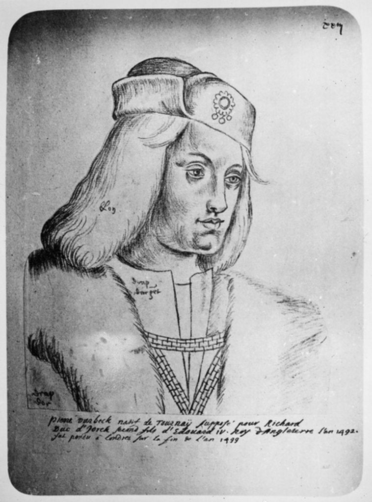 Detail of Portrait of Perkin Warbeck by French School