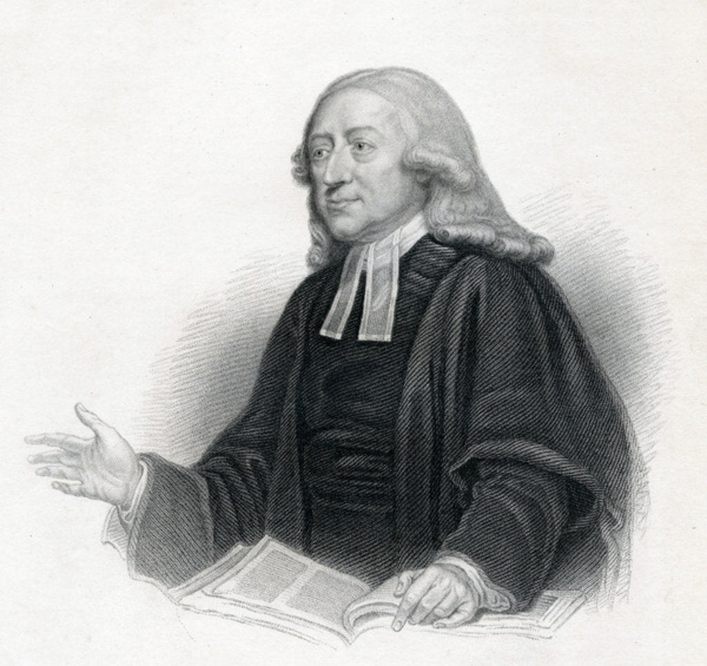 Detail of Portrait of Reverend John Wesley A. M., 19th Century by English School