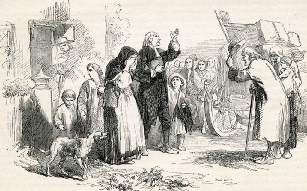 Detail of Ejection of Nonconformists on St. Bartholomew's Day, 19th Century by English School