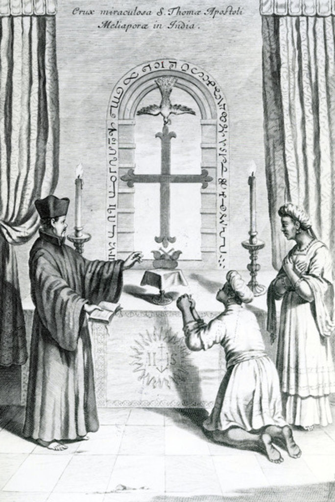 Detail of The Shrine of Saint Thomas at Meliapore, 1667 by Athanasius Kircher