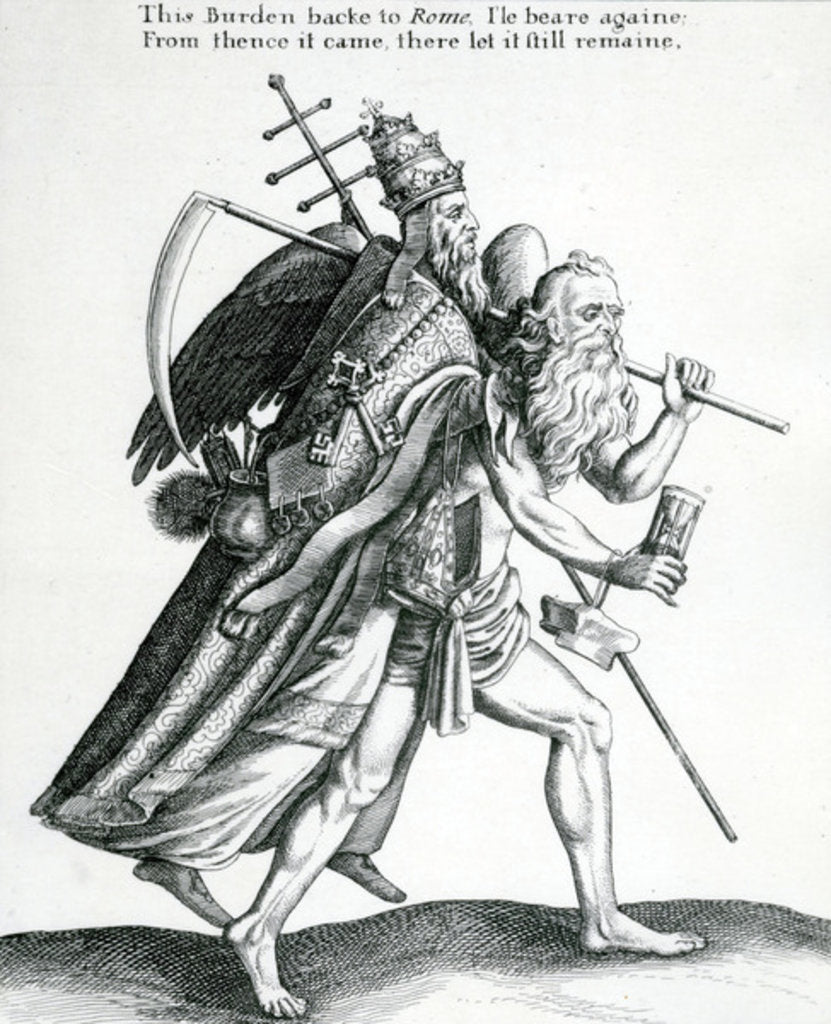 Detail of The Burden backe to Rome circa 1641 by English School