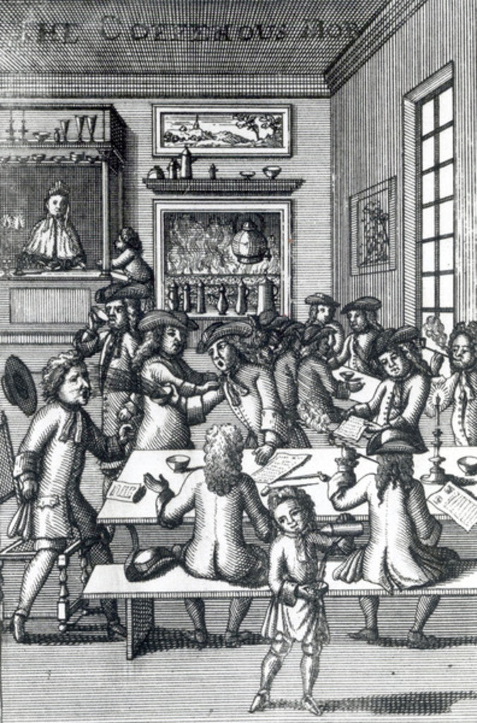 Detail of The Coffeehouse Mob, by Edward Ward, taken from 'Vulgus Britannicus', 1710 by English School