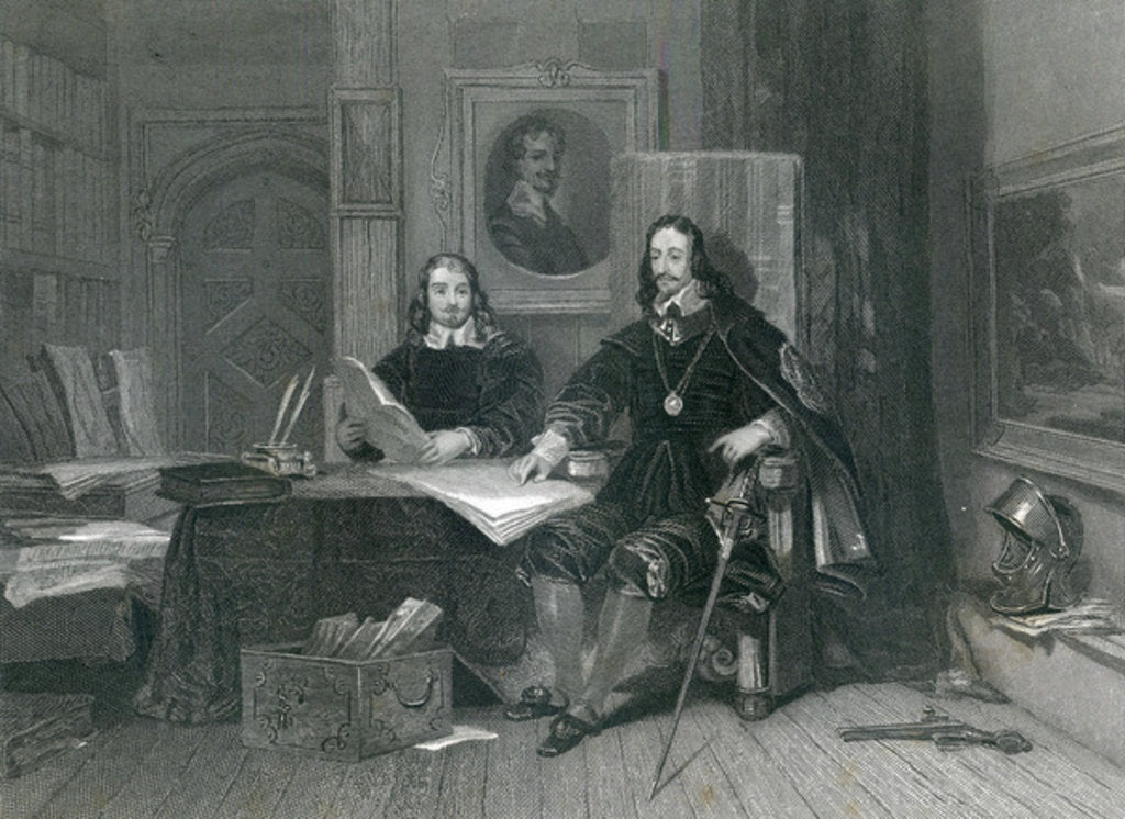 Detail of The King and Hyde at Oxford, by J. T Willmore, 1844 by English School