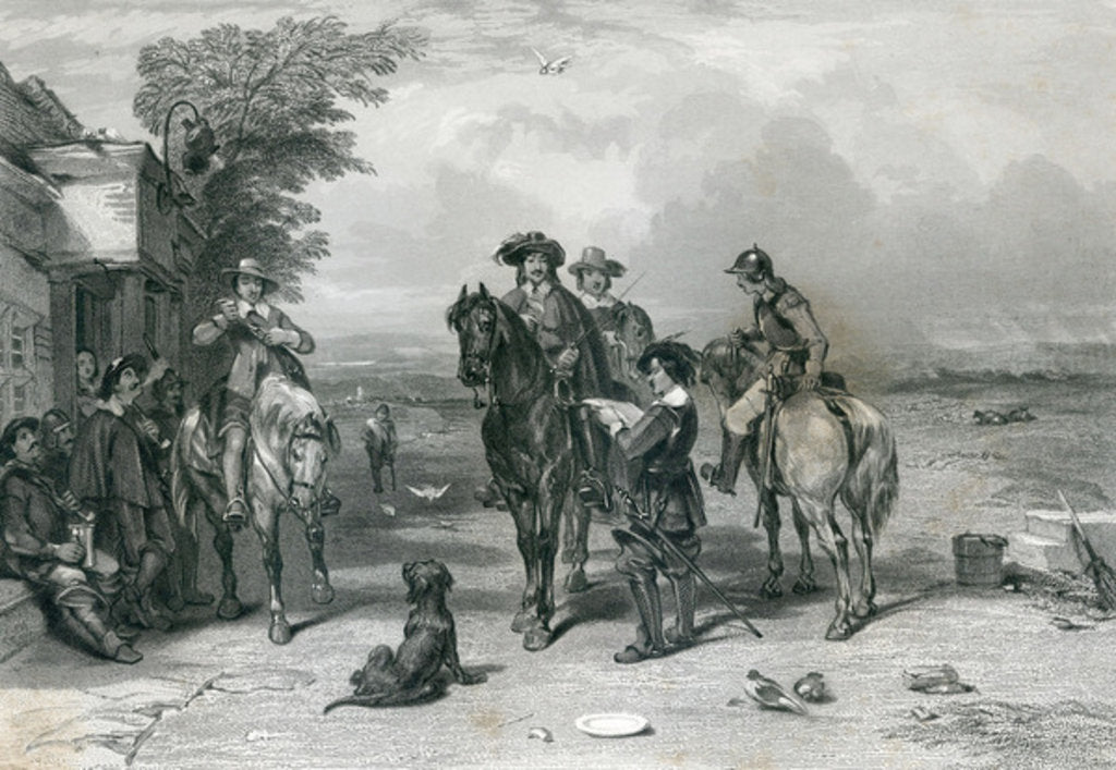 Detail of The King on his Journey to the Scots by English School