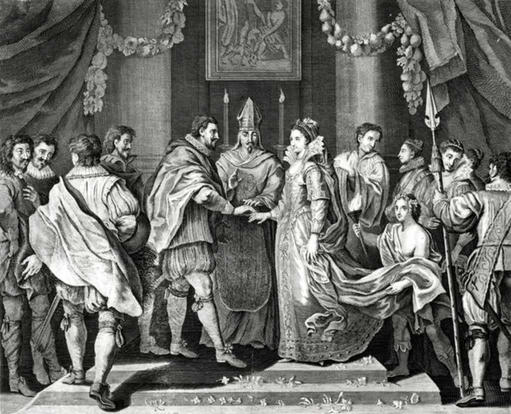Detail of The Marriage of the King, after a painting by L. Cheron, 19th Century by English School